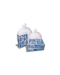 Pitt Plastics MT331XW Mighty Tough White Trash Bags - 24 x 32 - 12-16 Gallon Capacity - Extra Heavy Duty - .45 Mil - 500 per case 50 Bags Per Roll- 10 Rolls Per Case - Perforated Roll